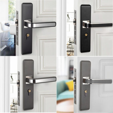 gray bedroom door handle lock