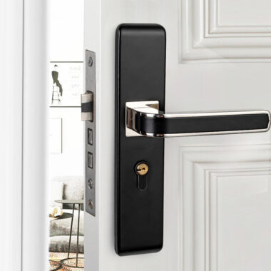 gray bedroom door handle lock