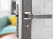 gray bedroom door handle lock