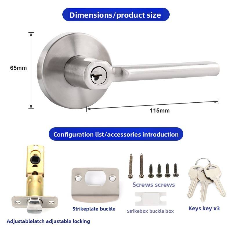 wooden bedroom bathroom door lock
