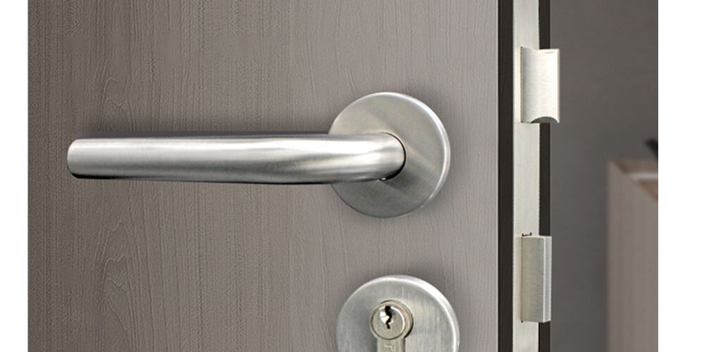 Close-up of Brass Lock Cylinder