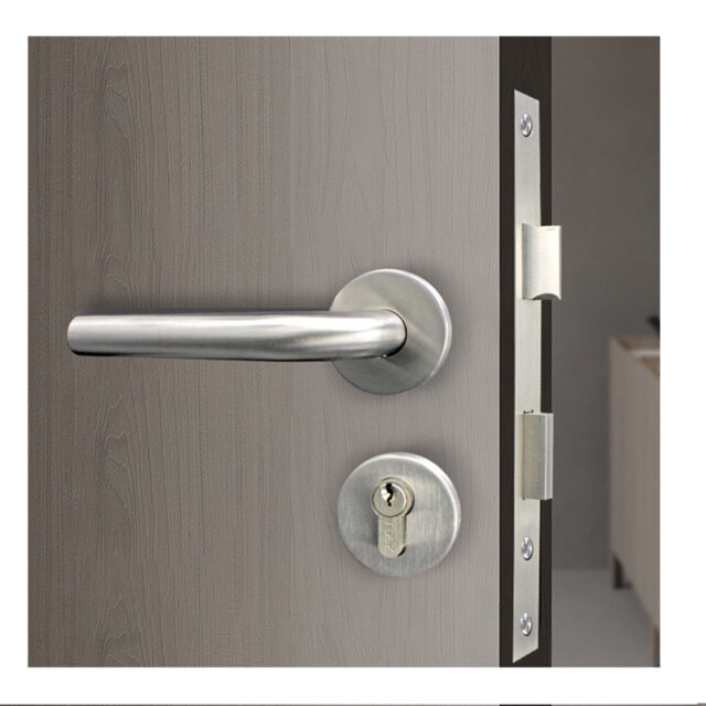 Close-up of Brass Lock Cylinder