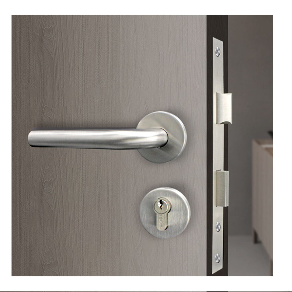 Close-up of Brass Lock Cylinder