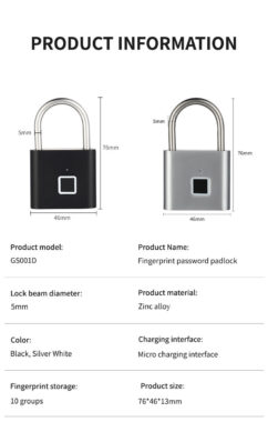 High-Endurance Fingerprint Lock